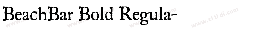 BeachBar Bold Regula字体转换